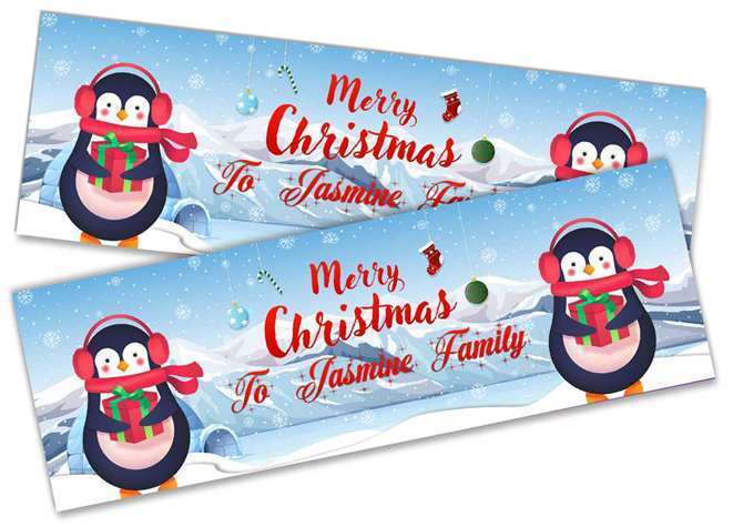 Personalised Banner Christmas Design Party Decoration 15