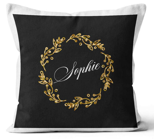 Personalised Any Name Floral Design Cushion Printed Birthday Gift 101