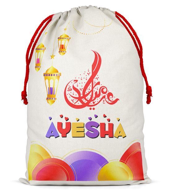 Personalised Eid Sack Bag Boy Girl eid Gift idea Stocking Bag 11