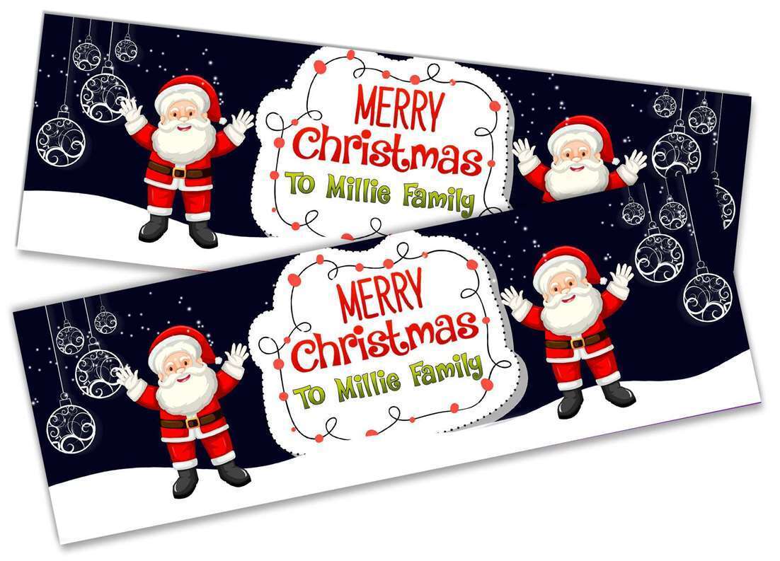 Personalised Banner Christmas Design Party Decoration 13