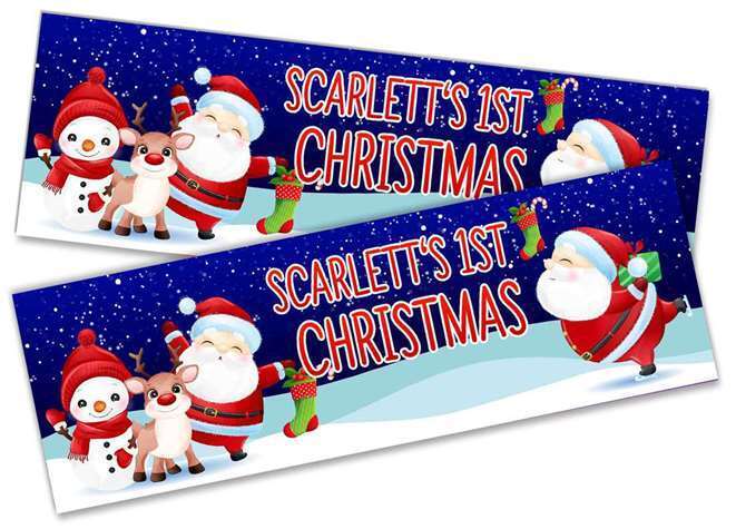 Personalised Banner Christmas Design Party Decoration 18