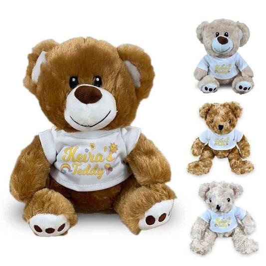 Personalised Teddy Bear Printed Soft Toy Baby Birthday Gift Christening 9