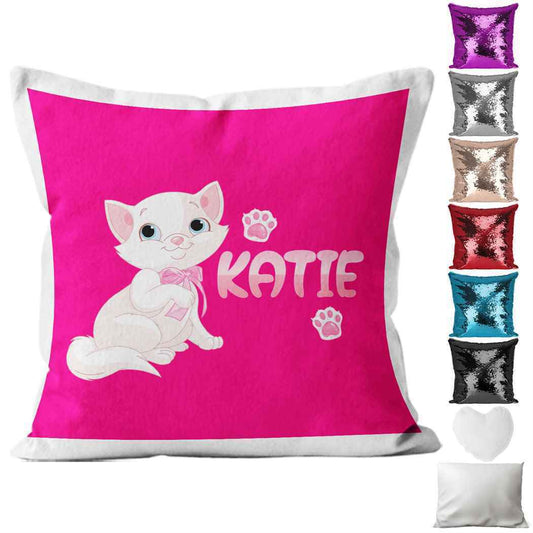 Personalised Cushion Animal Sequin Cushion Pillow Printed Birthday Gift 34