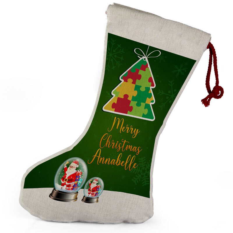 Personalised Any Name Christmas Stocking Tree Decoration Gift Present 1