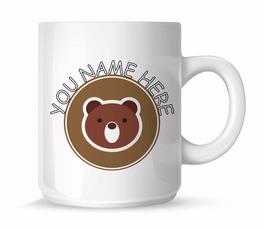 Personalised Bear Funny Cute Novelty Coffee Gift Tea Mug Christmas