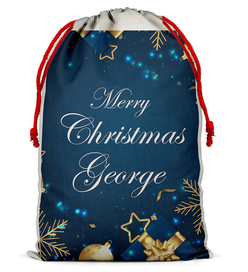 Personalised Christmas Sack Santa Bag Xmas Boy Girl Gift Stocking Bag 12