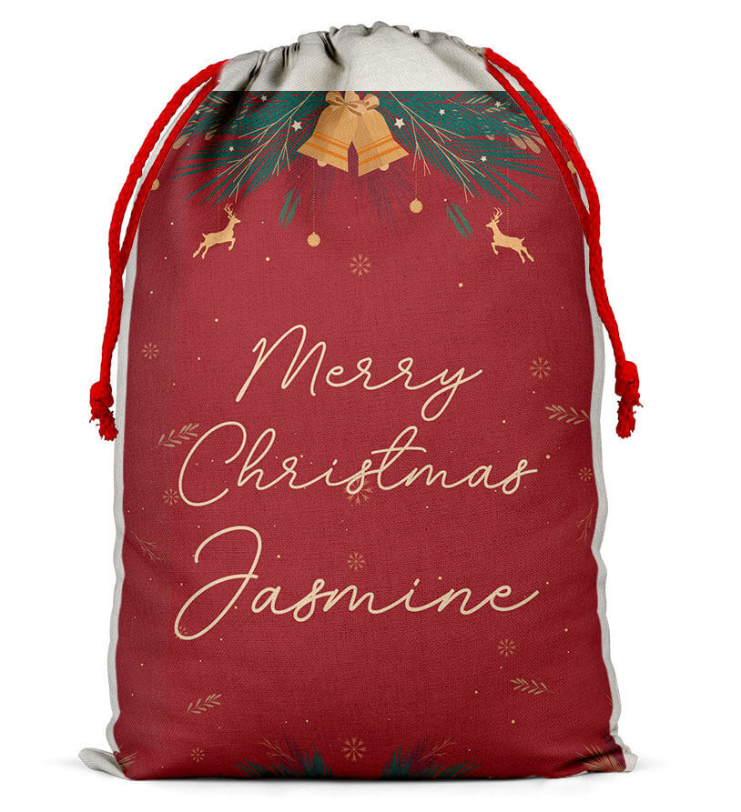 Personalised Christmas Sack Santa Bag Xmas Boy Girl Gift Stocking Bag 14