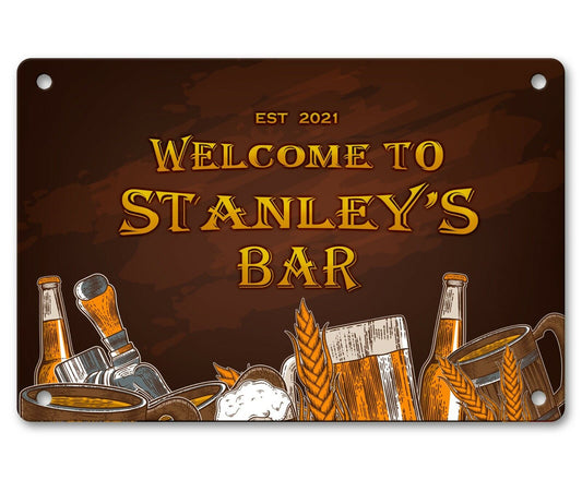 Personalised Bar Sign Any Name Garden Plaque Gift Bar Pub Backyard Bar Sign 7