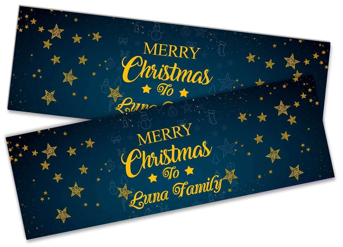 Personalised Banner Christmas Design Party Decoration 14