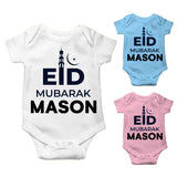 Personalised Eid Baby Vest Baby grow Little baby body suit 19
