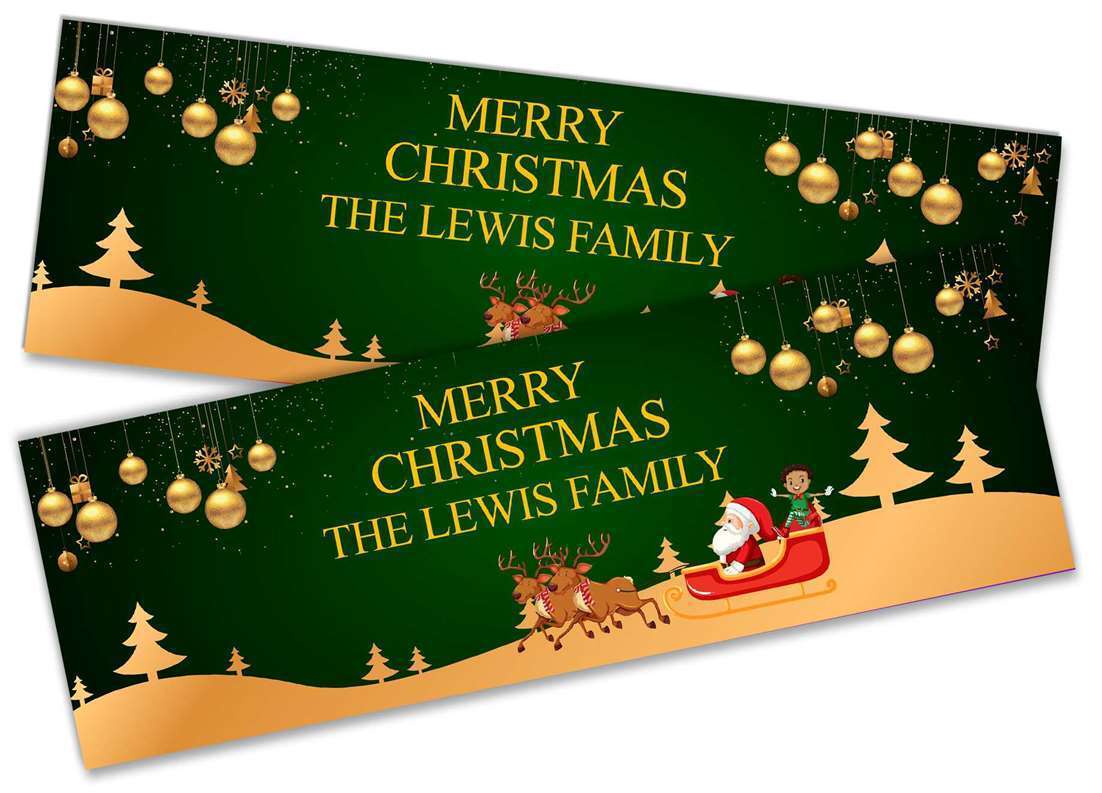 Personalised Banner Christmas Design Party Decoration 10
