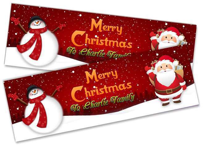 Personalised Banner Christmas Design Party Decoration 16