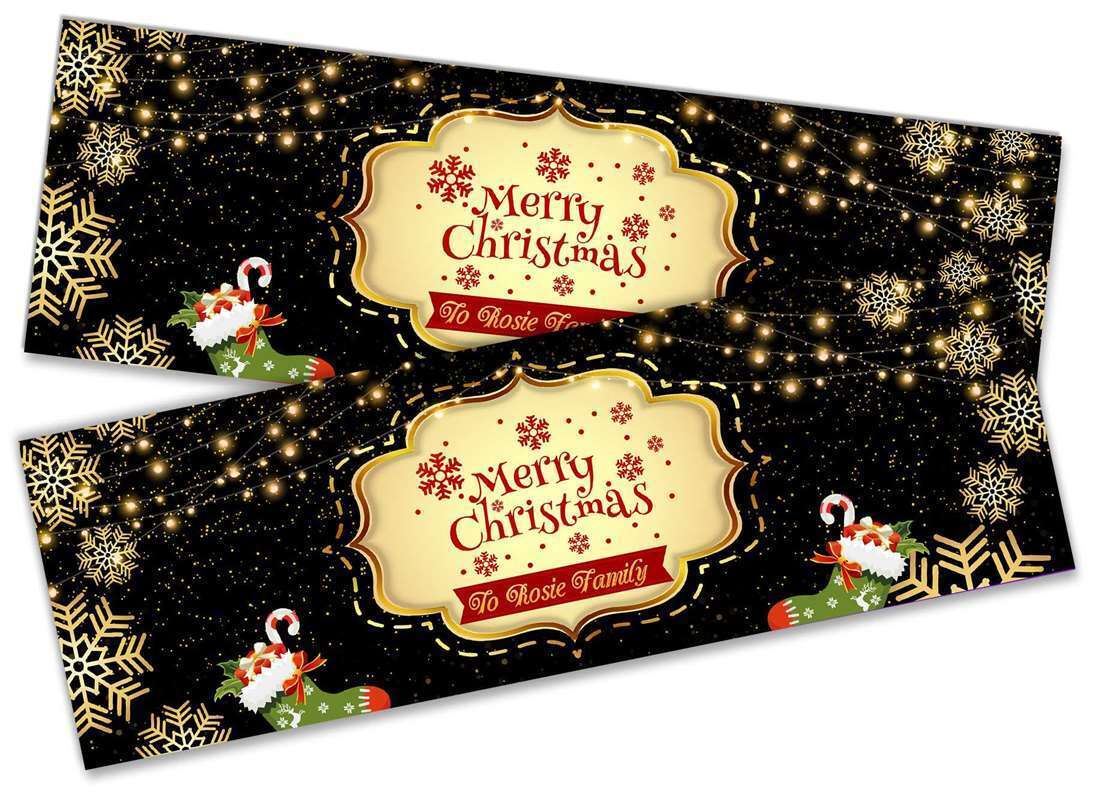 Personalised Banner Christmas Design Party Decoration 14