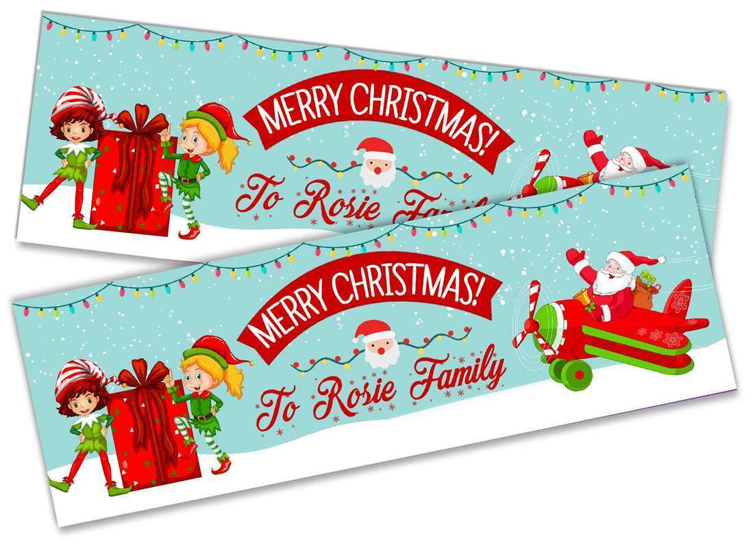 Personalised Banner Christmas Design Party Decoration 13