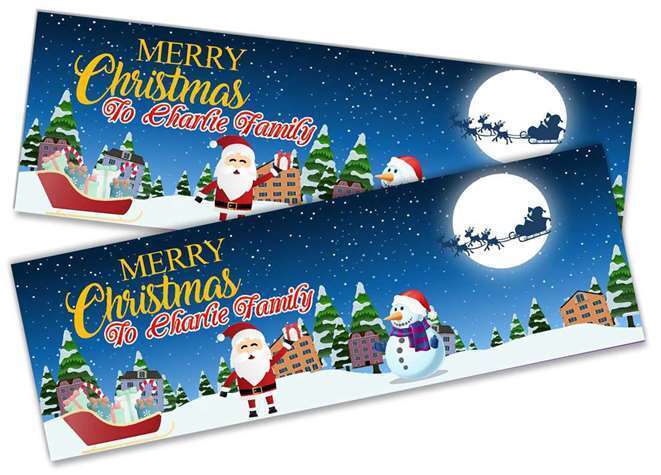 Personalised Banner Christmas Design Party Decoration 15