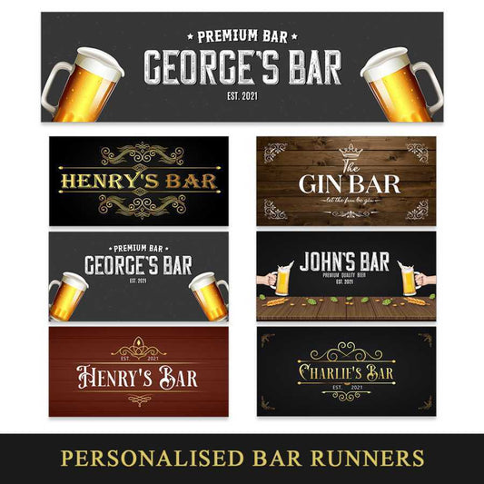 Personalised Any Text Beer Mat Label Bar Runner Ideal Home Pub Cafe Occasion 25