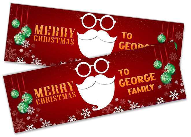 Personalised Banner Christmas Design Party Decoration 16