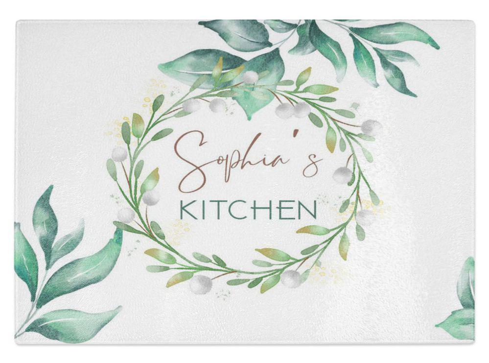 Personalised Any Name Kitchen Glass Chopping Board Item Gift 16