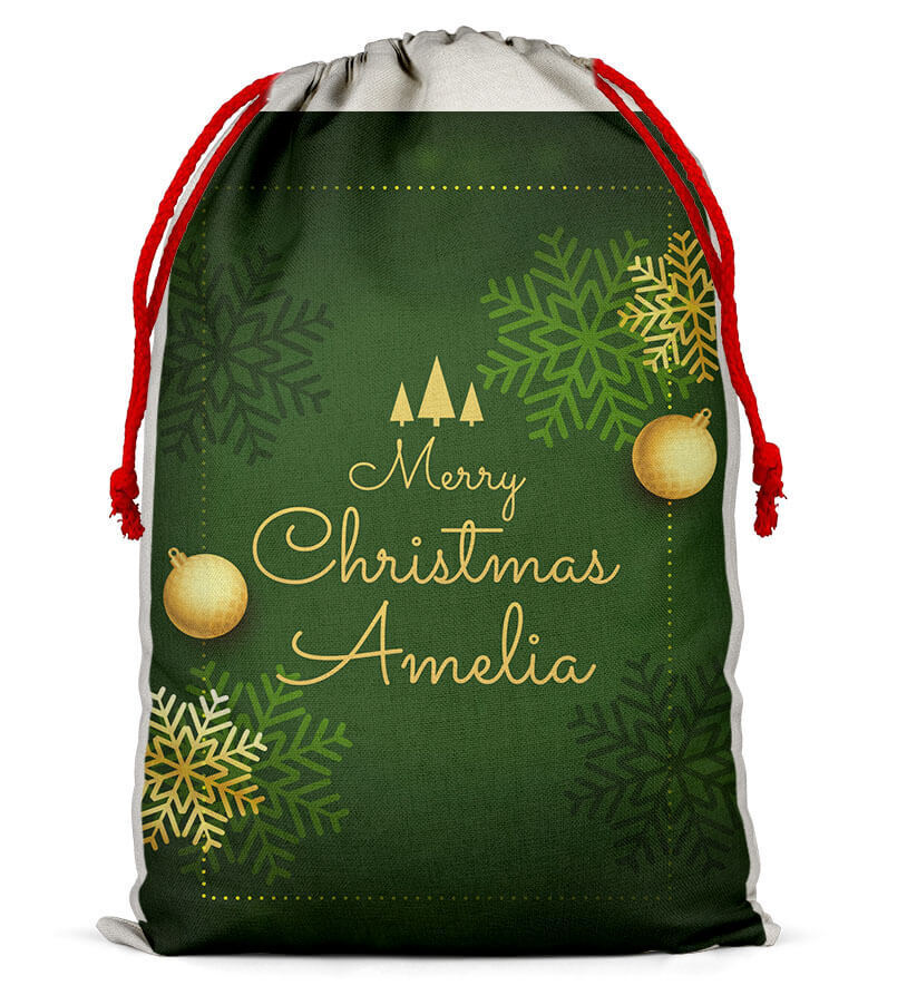 Personalised Christmas Sack Santa Bag Xmas Boy Girl Gift Stocking Bag 6