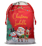 Personalised Christmas Sack Santa Bag Xmas Boy Girl Gift Stocking Bag 9