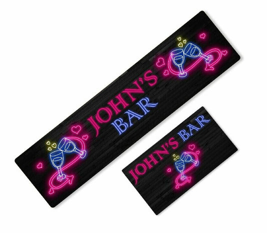 Personalised Any Text Beer Mat Label Bar Runner Ideal Home Pub Cafe Occasion 6