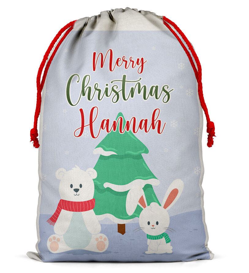 Personalised Christmas Sack Santa Bag Xmas Boy Girl Gift Stocking Bag 9