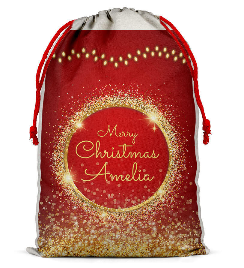 Personalised Christmas Sack Santa Bag Xmas Boy Girl Gift Stocking Bag 6