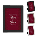 Personalised Anniversary Wooden Frames Any Image Name Wedding Gift Mr and Mrs 13