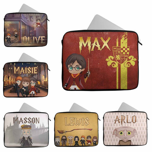 Personalised Any Name Wizards Witches Design Laptop Case Sleeve Tablet Bag 5