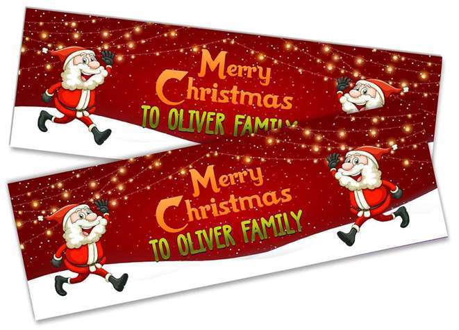 Personalised Banner Christmas Design Party Decoration 16