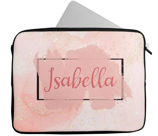 Personalised Any Name Marble Design Laptop Case Sleeve Tablet Bag 41