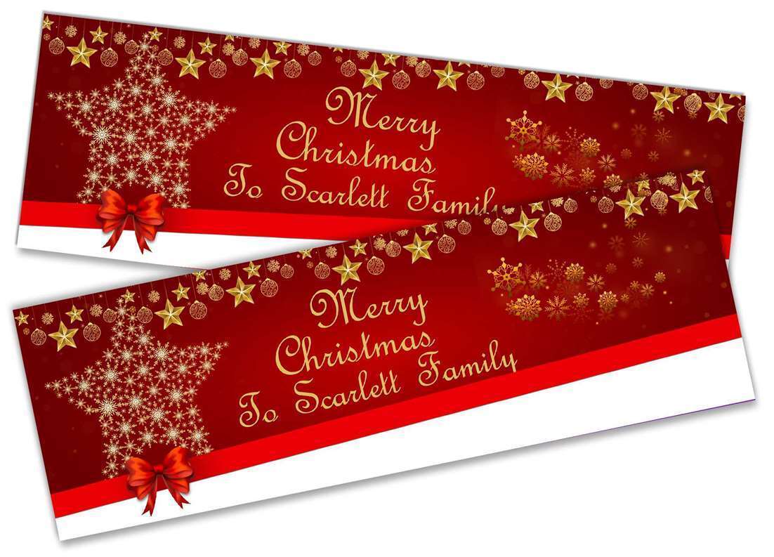 Personalised Banner Christmas Design Party Decoration 12