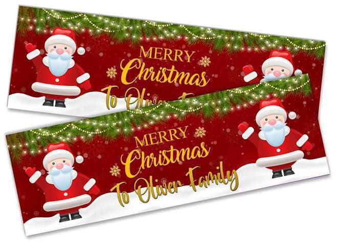 Personalised Banner Christmas Design Party Decoration 17