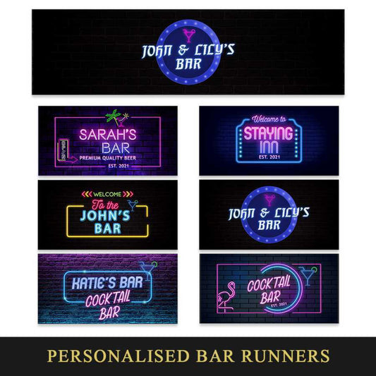 Personalised Any Text Beer Mat Label Bar Runner Ideal Home Pub Cafe Occasion 27