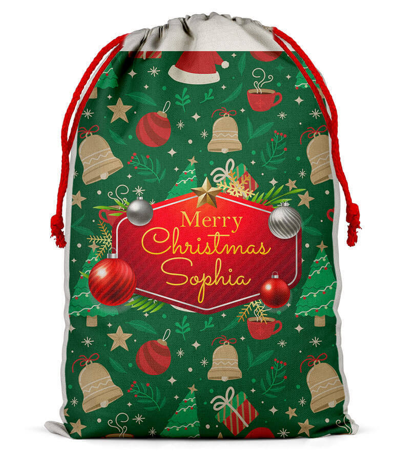 Personalised Christmas Sack Santa Bag Xmas Boy Girl Gift Stocking Bag 8