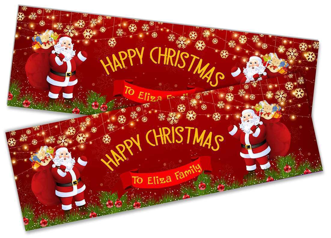 Personalised Banner Christmas Design Party Decoration 14