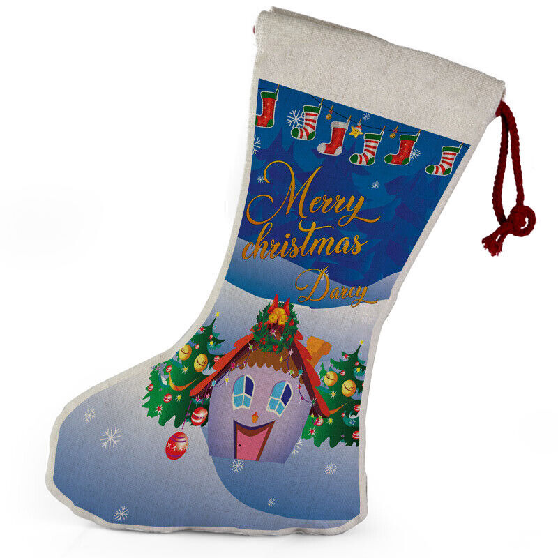 Personalised Any Name Christmas Stocking Tree Decoration Gift Present 3