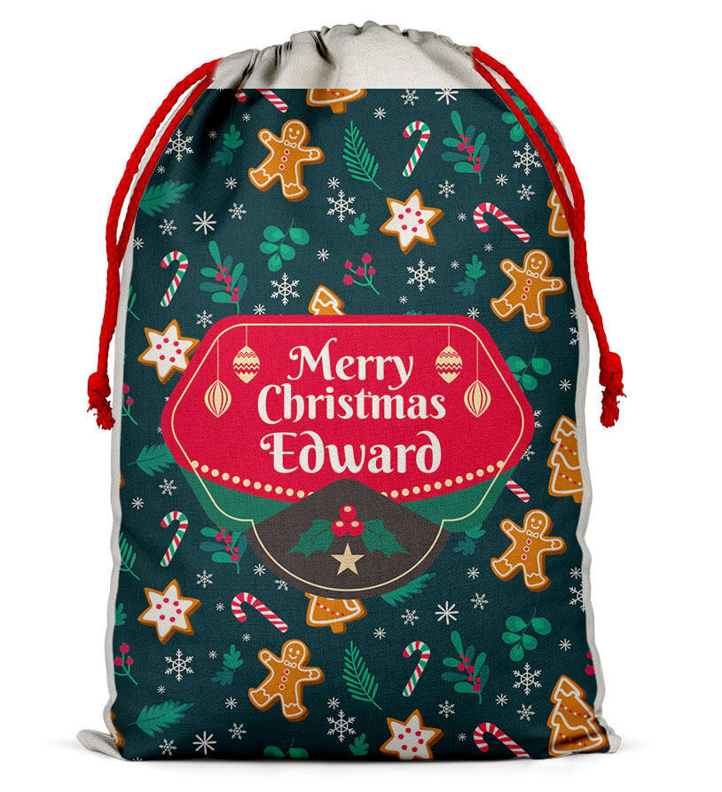 Personalised Christmas Sack Santa Bag Xmas Boy Girl Gift Stocking Bag 10