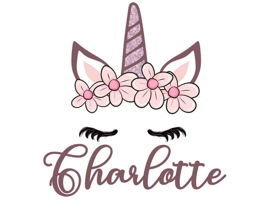 Personalised Unicorn Any Name Wall Decal 3D Art Stickers Vinyl Room Bedroom 12