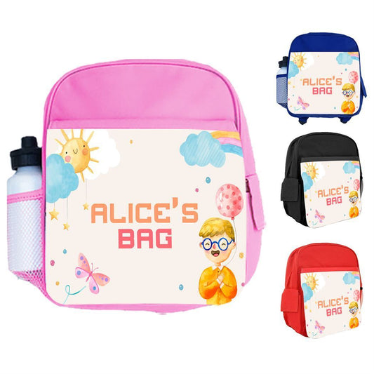 Personalised Kids Backpack Any Name Generic Design Boys Girls kid School Bag 51