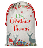 Personalised Christmas Sack Santa Bag Xmas Boy Girl Gift Stocking Bag 11