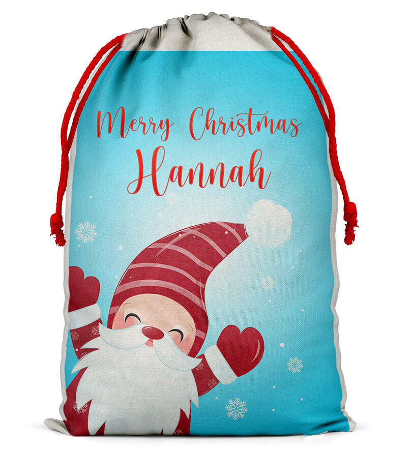Personalised Christmas Sack Santa Bag Xmas Boy Girl Gift Stocking Bag 8