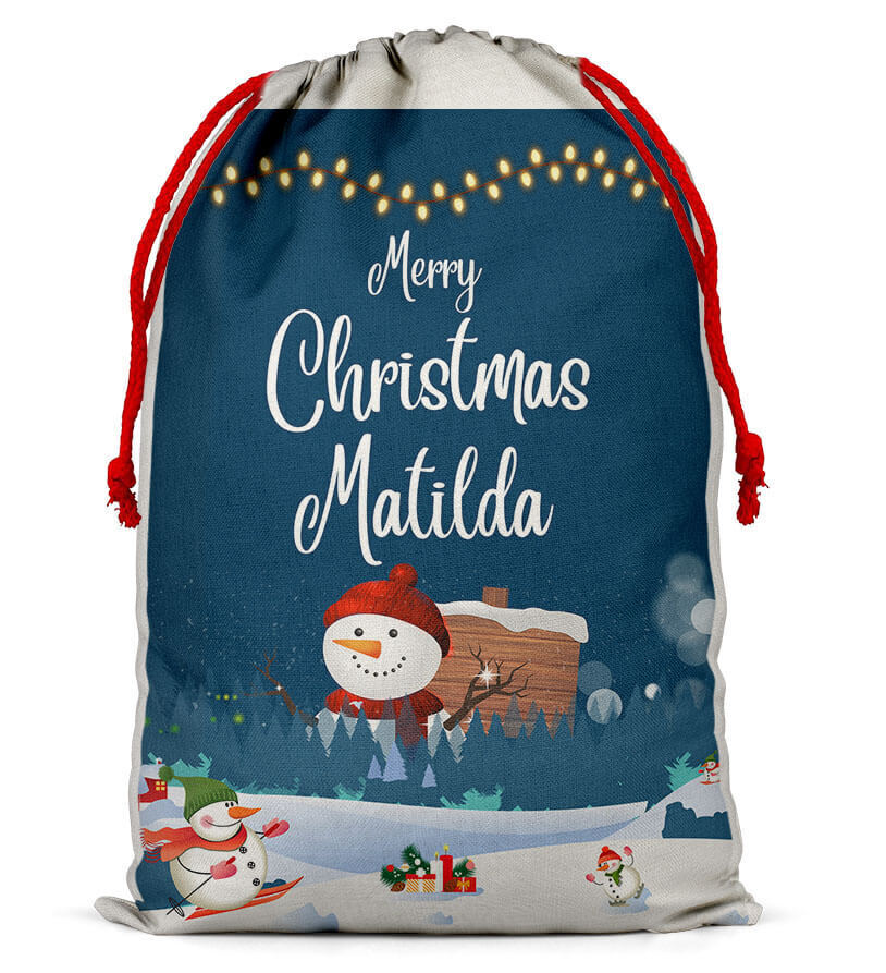 Personalised Christmas Sack Santa Bag Xmas Boy Girl Gift Stocking Bag 11