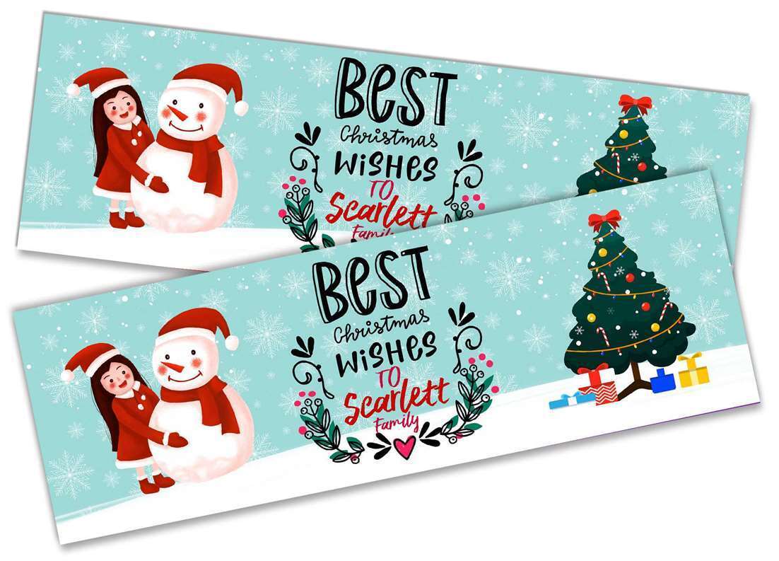 Personalised Banner Christmas Design Party Decoration 11
