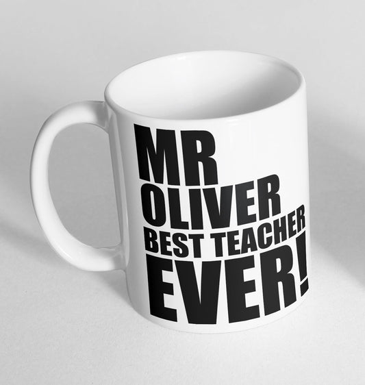 Personalised Any Name Best Teacher Novelty Cup Ceramic Mug Funny Gift Tea Coffee