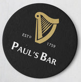 PERSONALISED GUINNESS BEER LABEL BAR RUNNER IDEAL FOR HOME PUB BEER MAT OCCASION