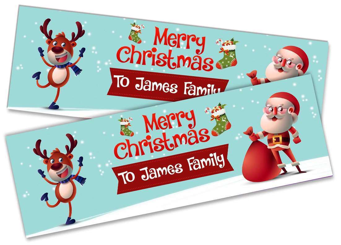 Personalised Banner Christmas Design Party Decoration 11