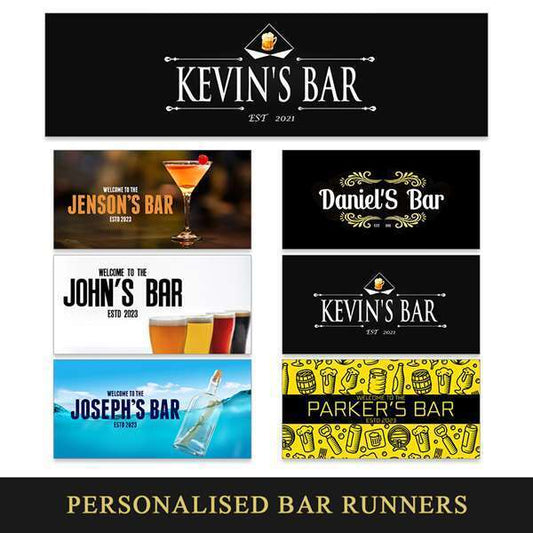 Personalised Any Text Beer Mat Label Bar Runner Ideal Home Pub Cafe Occasion 7