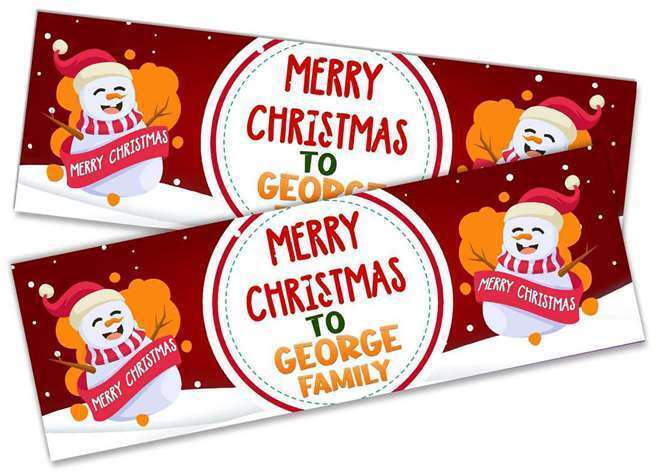 Personalised Banner Christmas Design Party Decoration 16