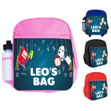 Personalised Kids Backpack Any Name Generic Design Boys Girls kid School Bag 43